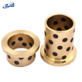 Customized Precision Parts Steel Bearing Flanged Oilless Self Lubricating Graphite Bearing Bronze Bushing